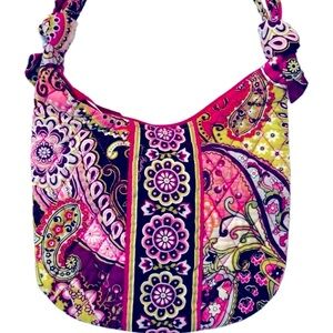 VERA BRADLEY Retired Print Small Bag/Purse Very Berry Paisley Pink W-9” L-8”